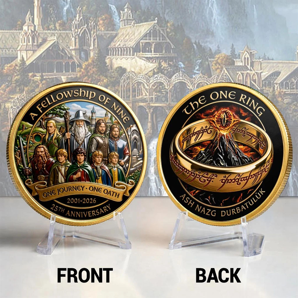 The Lord of The Rings 25th Anniversary Commemorative Coin LOTR Merch Gift For Movie Lovers