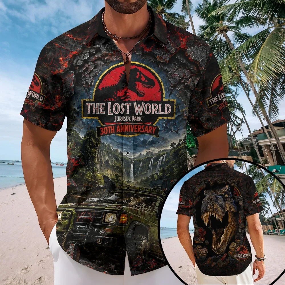 The Lost World Jurassic Park 30th Anniversary Hawaiian Shirt 1997-2027 Dinosaur Movie Merch The Lost World Jurassic Park 30th Anniversary Hawaiian Shirt 1997-2027 Dinosaur Movie Merch