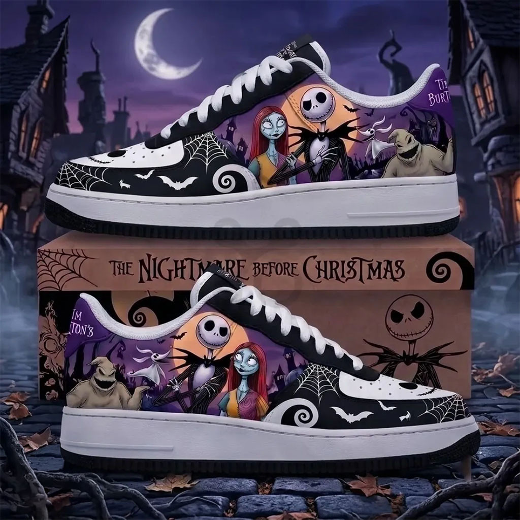 The Nightmare Before Christmas Merch Gothic Halloween Sneakers Spooky Shoes Gifts for Fans