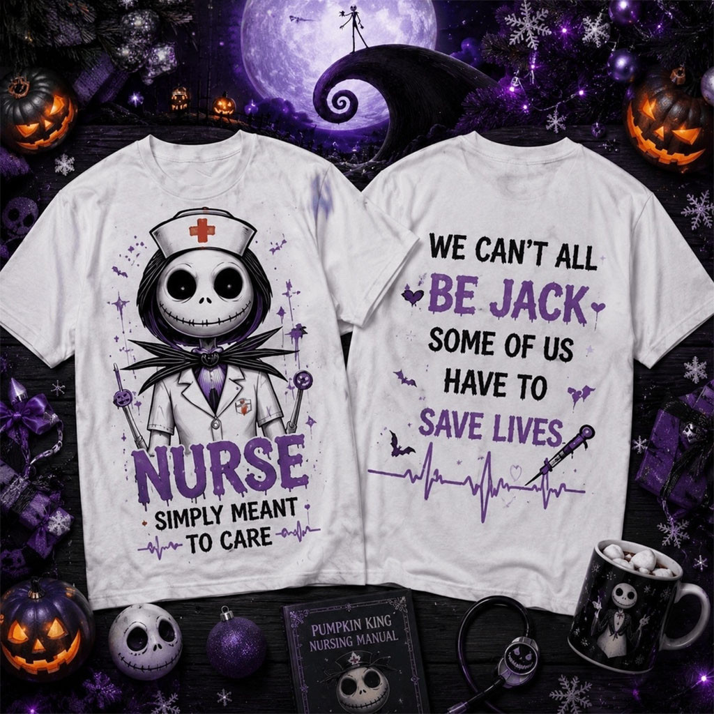 The Nightmare Before Christmas Nurse Simply Meant To Care T-Shirt Halloween Gift Ideas