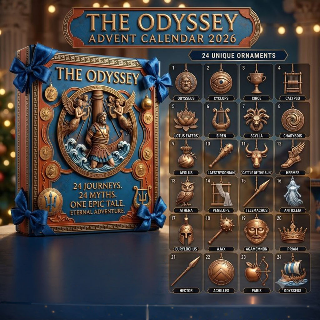 The Odyssey Advent Calendar 2026 24 Unique Mythological Christmas Ornaments The Odyssey Merch The Odyssey Advent Calendar 2026 24 Unique Mythological Christmas Ornaments The Odyssey Merch