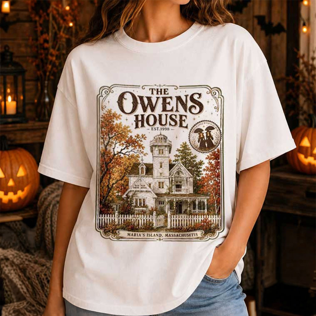 The Owens House Maria's Island Massachusetts Halloween Shirt Practical Magic Gifts For Witchy Fans
