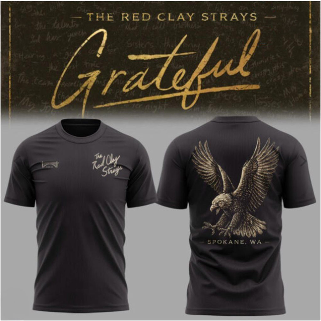 The Red Clay Strays Grateful Spokane Tour T-Shirt The Red Clay Strays Merch Gifts For Fan