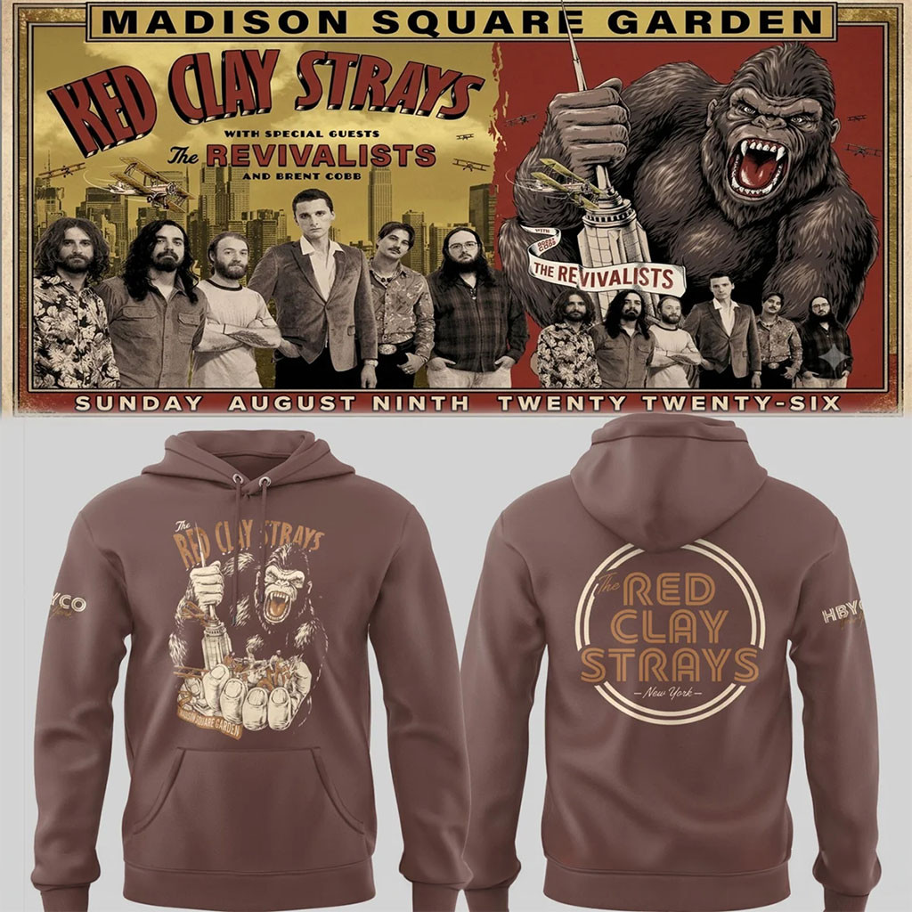 The Red Clay Strays Merch 2026 The Grateful Tour In MSG NYC Bigfoot Hoodie Him Presents
