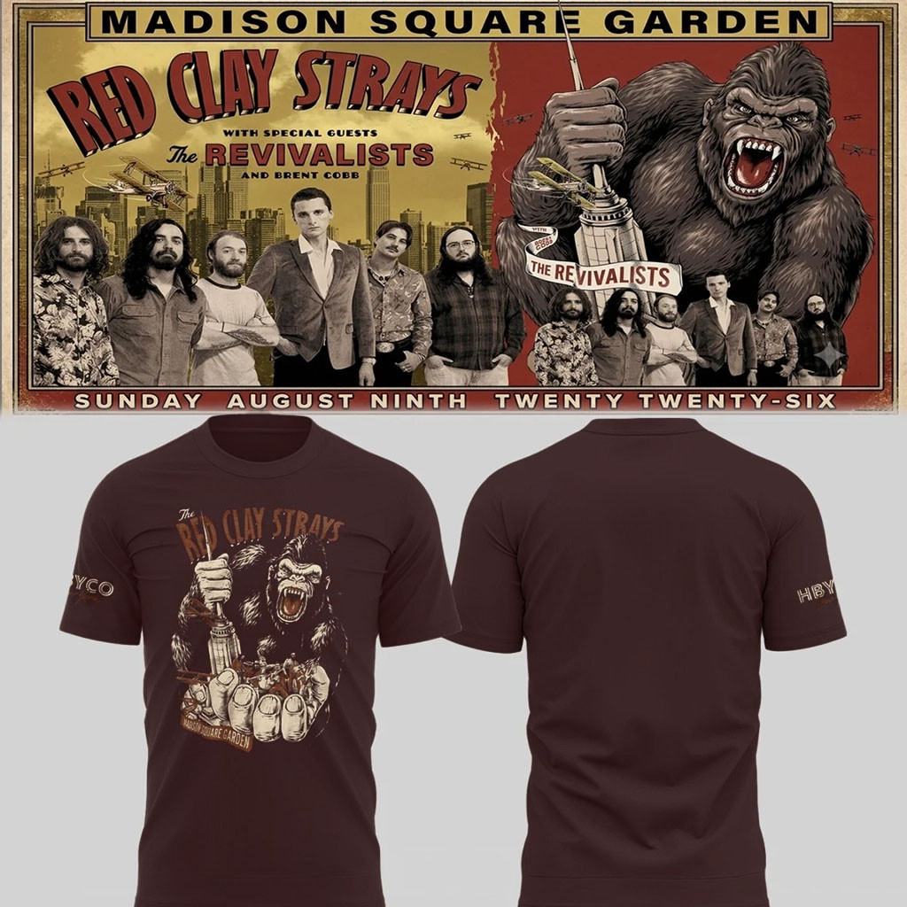 The Red Clay Strays Merch 2026 The Grateful Tour In MSG NYC Bigfoot Shirt Gifts For Fans