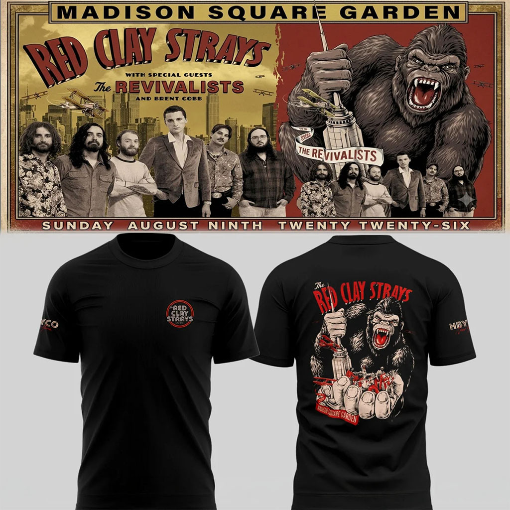 The Red Clay Strays Merch 2026 The Grateful Tour In MSG NYC Bigfoot T-Shirt Present For Husband