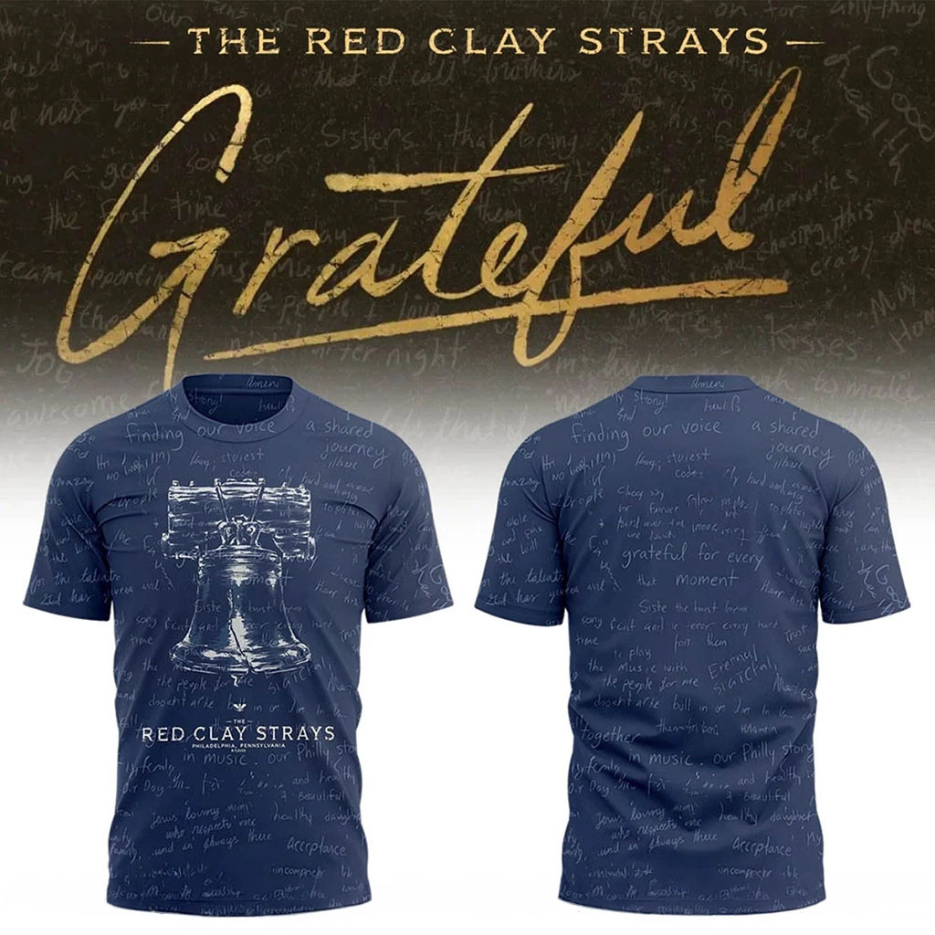 The Red Clay Strays Merch 2026 The Grateful Tour In Philadelphia PA Bell Shirt Gift For Fans