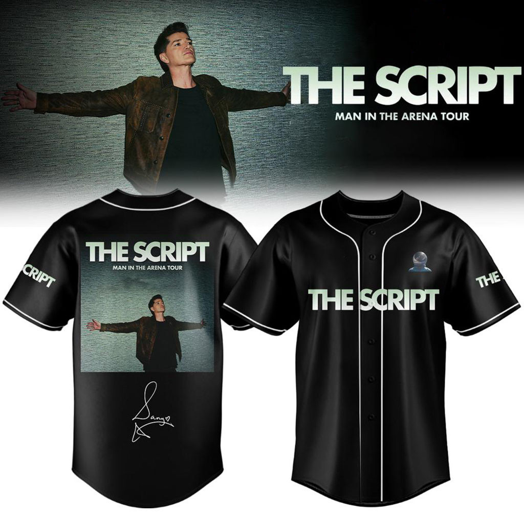 The Script Man In The Arena Tour Baseball Jersey The Script Merch Gifts For Pop Band Fan