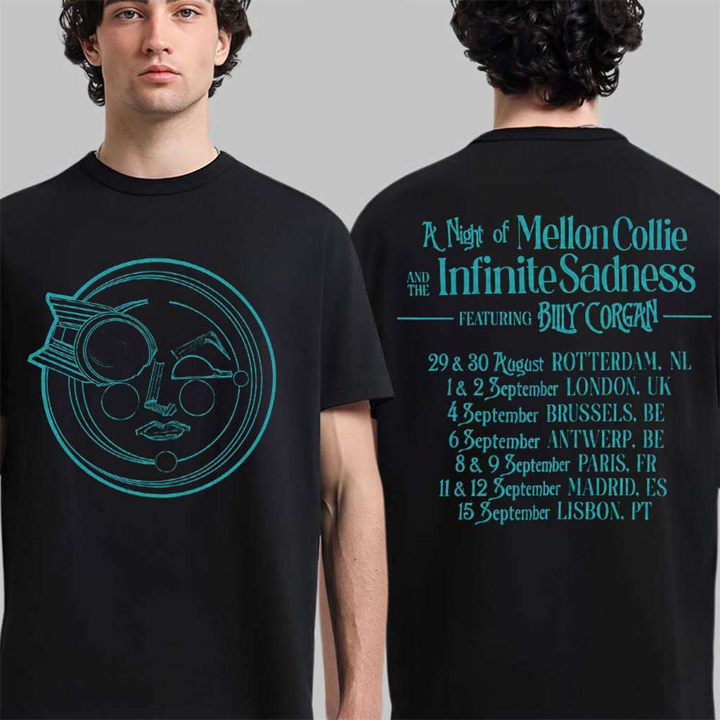 The Smashing Pumpkins Merch A Night of Mellon Collie and Infinite Sadness UK And EU Tour 2026 Shirt