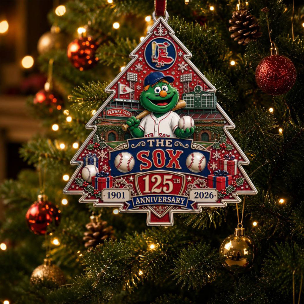 The Sox 125th Anniversary Christmas Tree Ornament Boston Red Sox Merch Holiday Gifts
