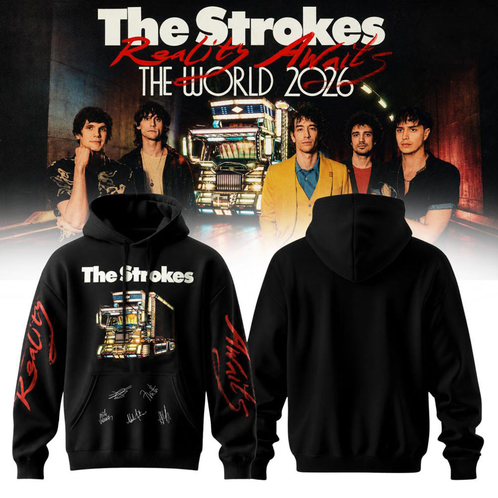 The Strokes Merch Reality Awaits World Tour 2026 NYC Signature Hoodie Gifts For Music Enthusiasts The Strokes Merch Reality Awaits World Tour 2026 NYC Signature Hoodie Gifts For Music Enthusiasts
