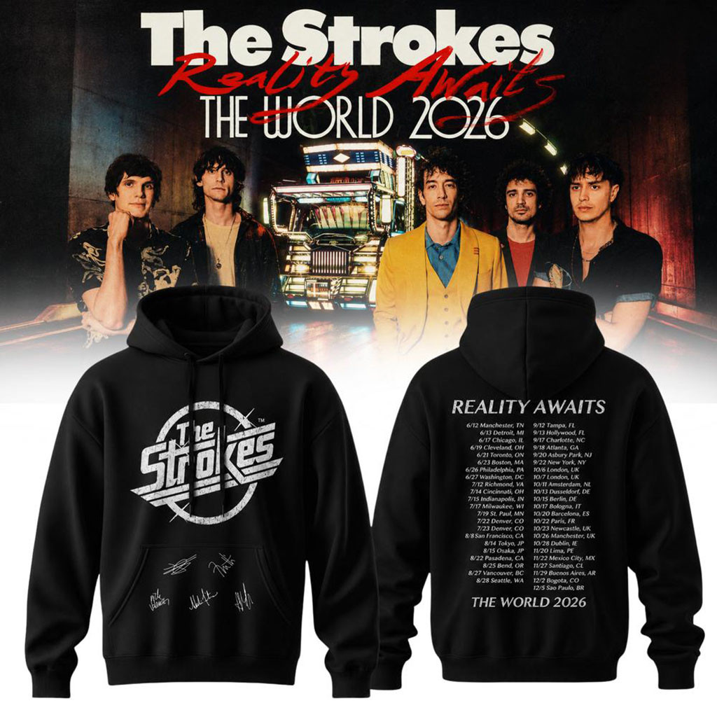The Strokes Merch Reality Awaits World Tour 2026 NYC Signature Hoodie Gifts For Music Fans The Strokes Merch Reality Awaits World Tour 2026 NYC Signature Hoodie Gifts For Music Fans