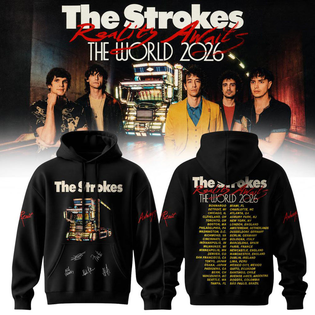 The Strokes Reality Awaits Tour 2026 NYC Signature Hoodie The Strokes Merch Gifts For Music Lovers The Strokes Reality Awaits Tour 2026 NYC Signature Hoodie The Strokes Merch Gifts For Music Lovers