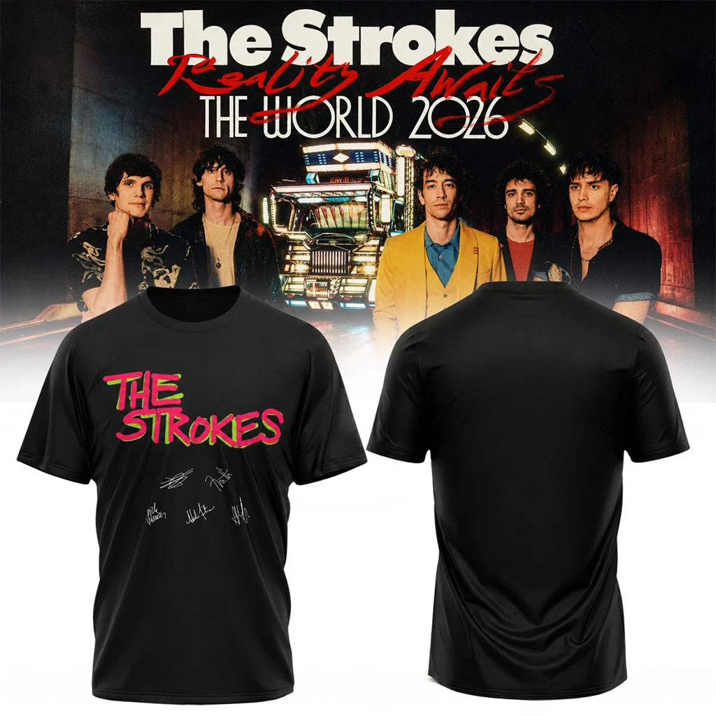 The Strokes Reality Awaits Tour 2026 Signature Shirt The Strokes Merch Gifts For Him