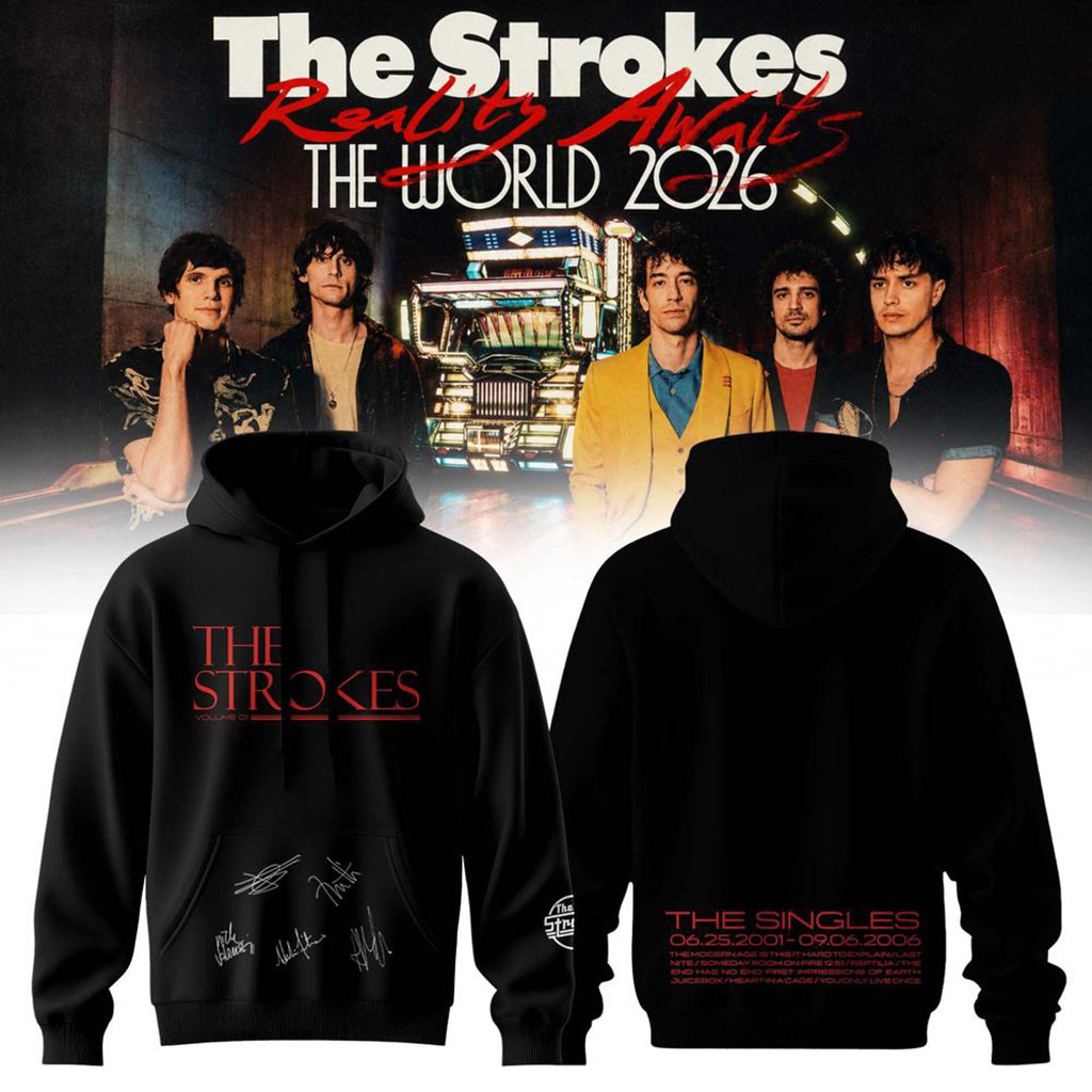 The Strokes Reality Awaits World Tour 2026 NYC Signature Hoodie The Strokes Merch For Fans