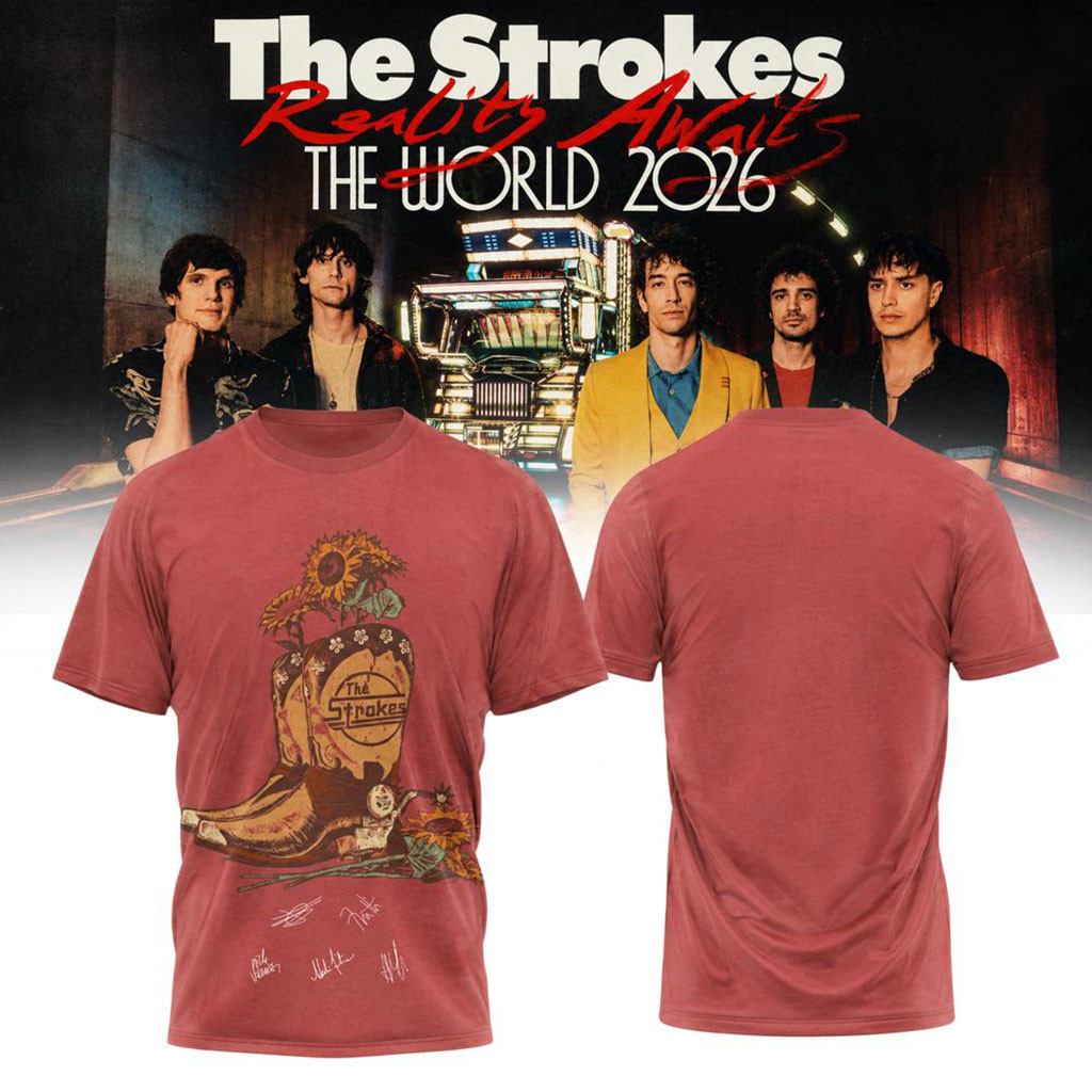 The Strokes Reality Awaits World Tour 2026 Western Texas Cowboy T-Shirt The Strokes Merch