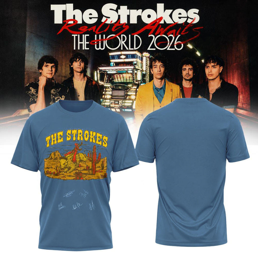 The Strokes Reality Awaits World Tour 2026 Western Texas T-Shirt The Strokes Merch Son Gifts