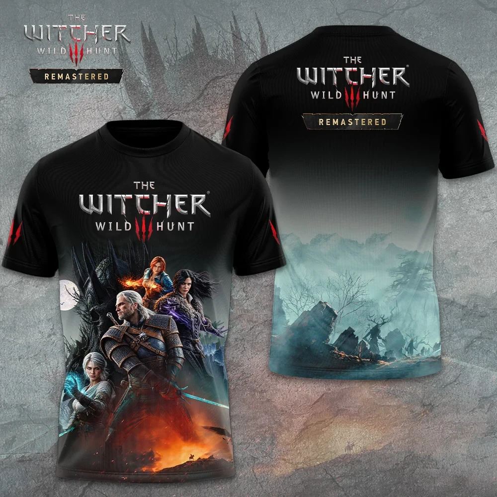 The Witcher 3 Wild Hunt Remastered T-Shirt The Witcher Merch RPG Gaming Fan Gift