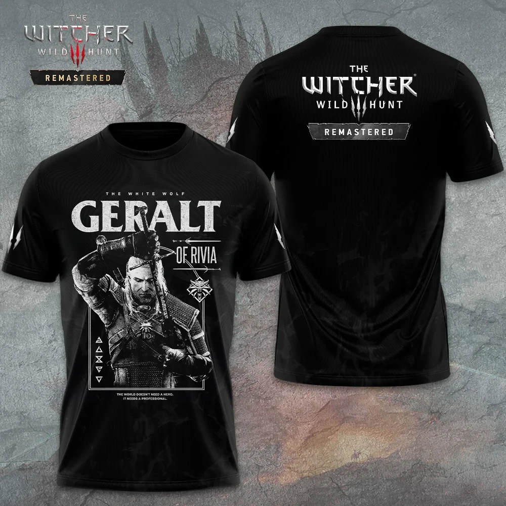The Witcher 3 Wild Hunt Remastered T-Shirt Wild Hunt Gaming Merch Fantasy RPG Lover Gift