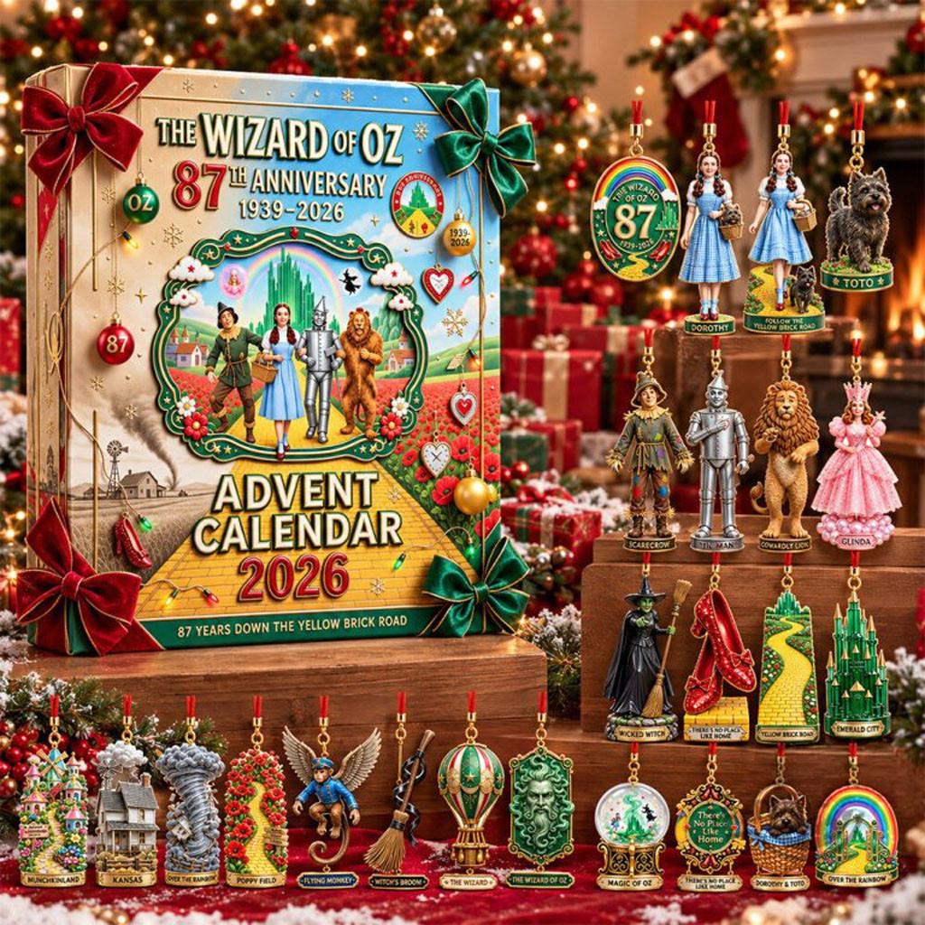 The Wizard Of Oz 87th Anniversary Advent Calendar 2026 Christmas Tree Ornaments Gift For BFF The Wizard Of Oz 87th Anniversary Advent Calendar 2026 Christmas Tree Ornaments Gift For BFF