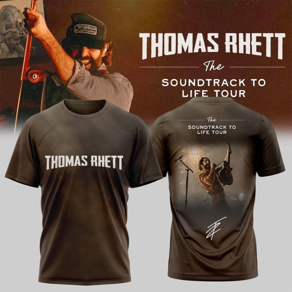 Thomas Rhett Merch The Soundtrack to Life Tour 2026 Signature Graphic T-Shirt Music Fan Gear Thomas Rhett Merch The Soundtrack to Life Tour 2026 Signature Graphic T-Shirt Music Fan Gear