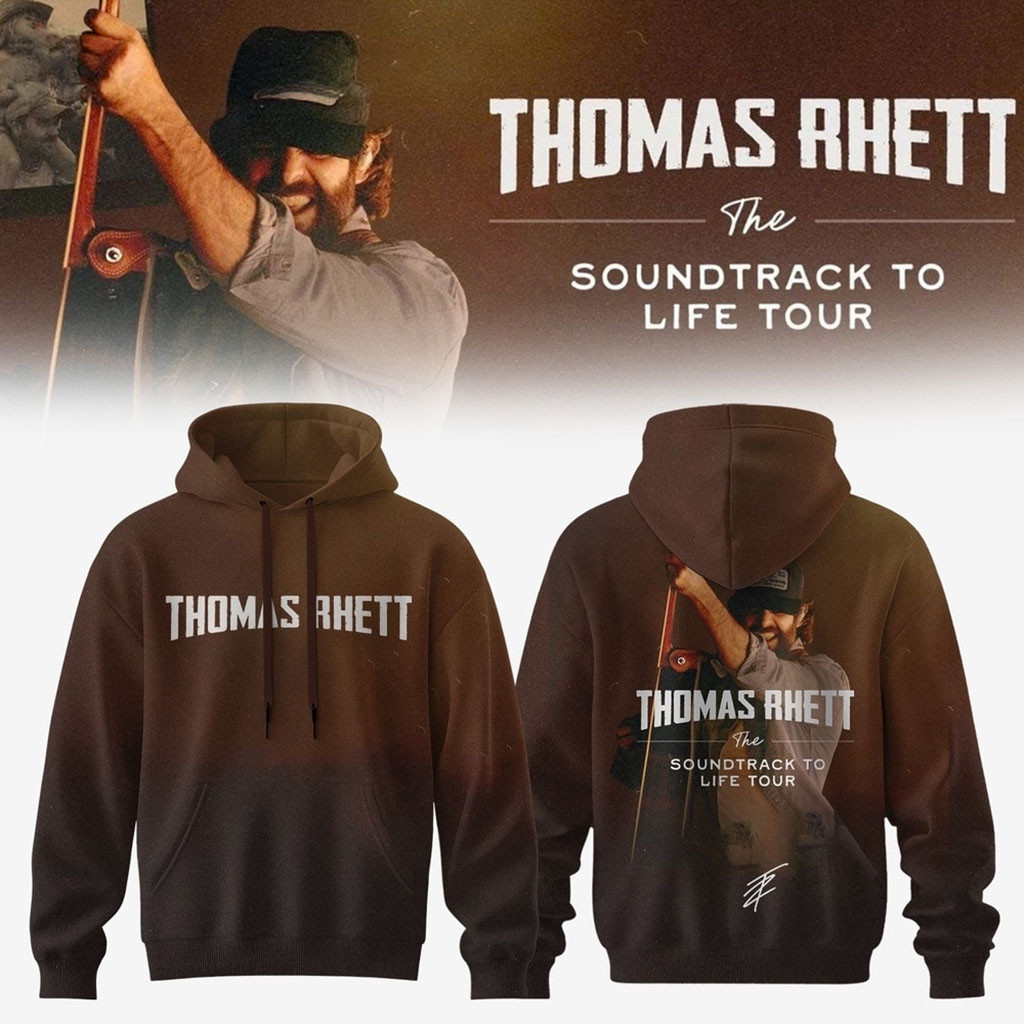 Thomas Rhett Merch The Soundtrack to Life Tour 2026 Signed Hoodie Music Lover Gifts For Him