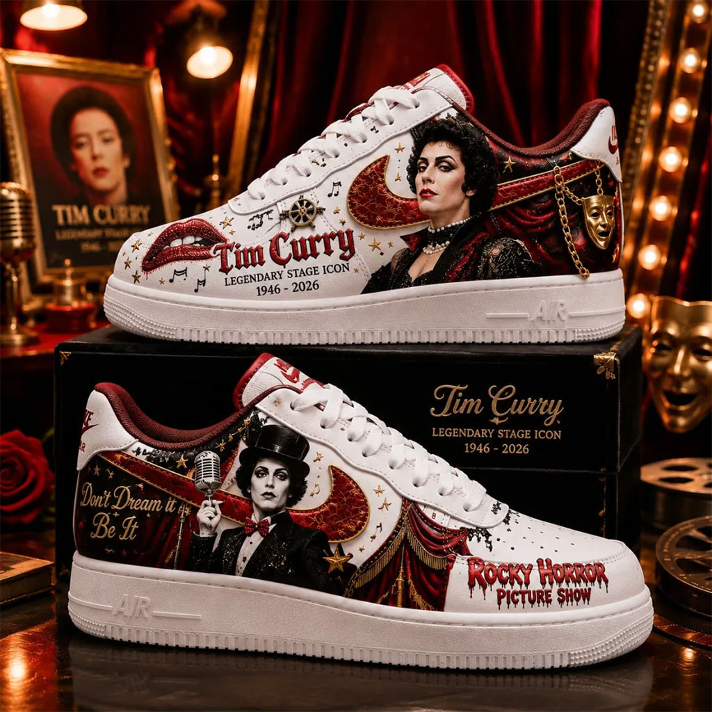 Tim Curry 1946-2026 Rocky Horror Picture Show Memorial Sneakers Tim Curry Merch Gifts For Fans