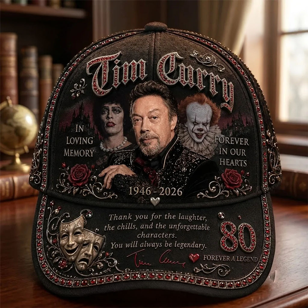 Tim Curry In Loving Memory 1946-2026 Baseball Cap Tim Curry Merch Gifts For Music Fans Tim Curry In Loving Memory 1946-2026 Baseball Cap Tim Curry Merch Gifts For Music Fans