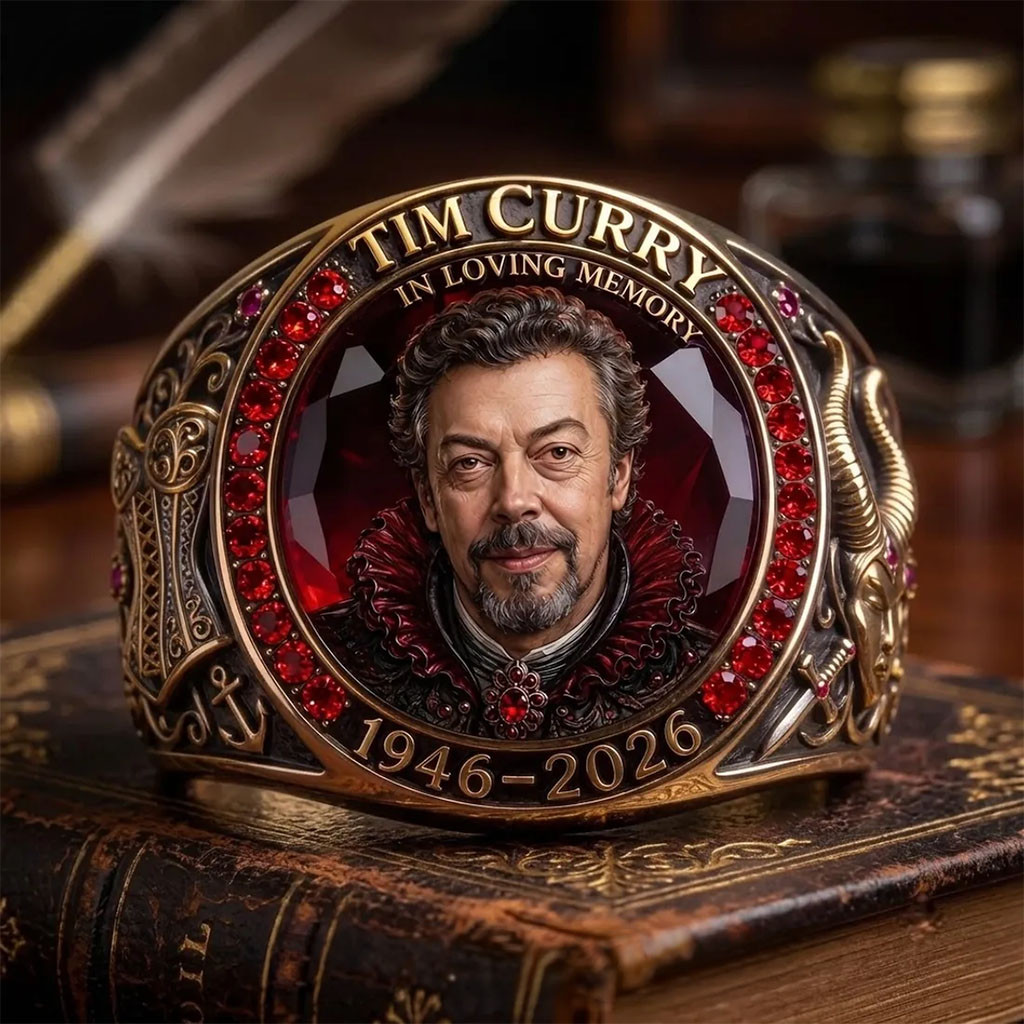 Tim Curry In Loving Memory 1946-2026 Ring RIP Tim Curry Merch Gifts For Music Fans