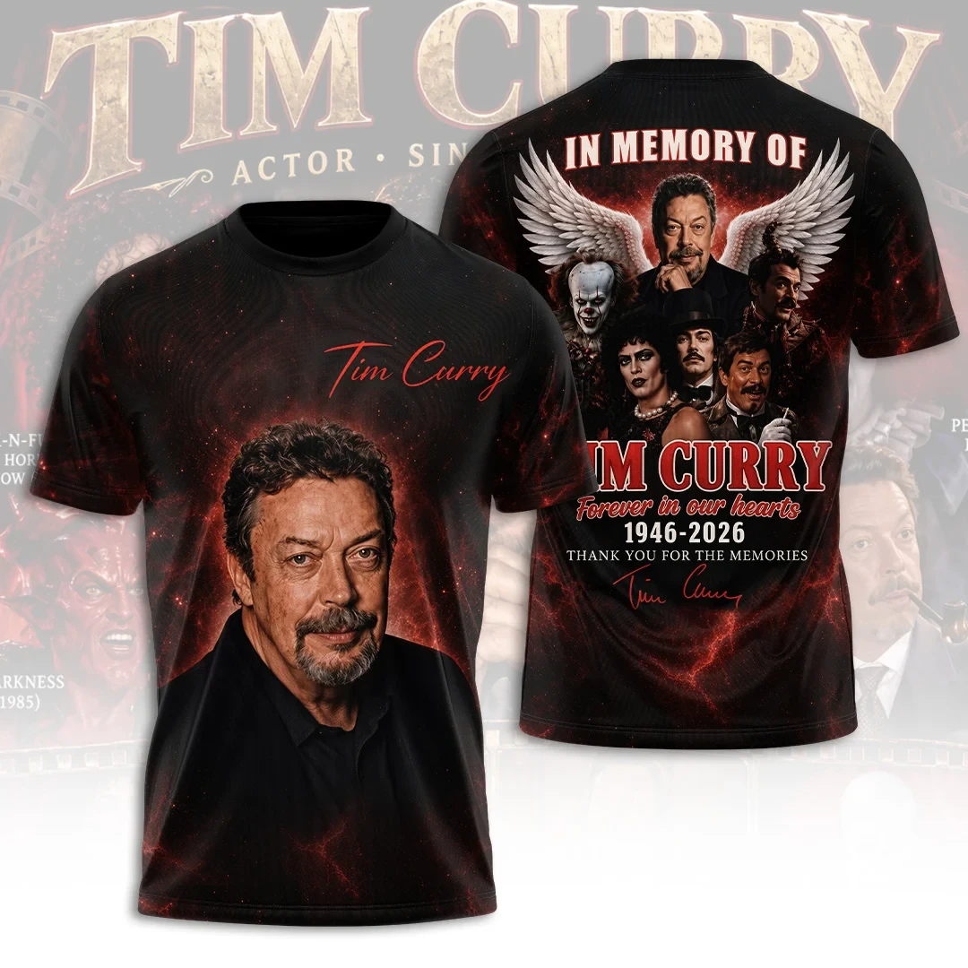 Tim Curry Memorial T-Shirt In Loving Memory 1946-2026 Movie Legend Tribute Tim Curry Merch