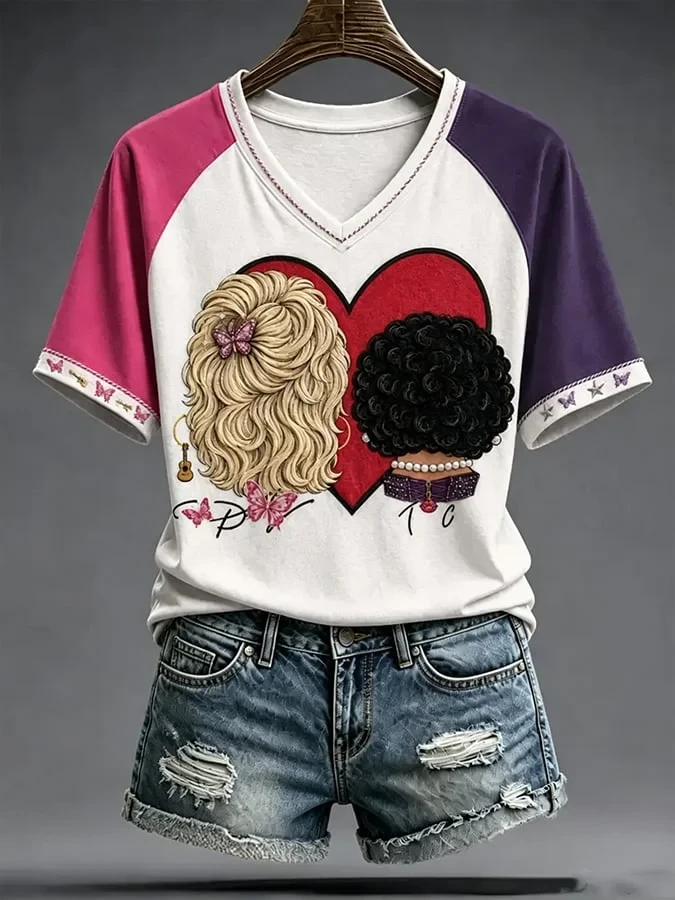 Tim Curry Merch RIP Tim Curry And Dolly Parton V-Neck Shirt 1946 2026 Memorial Gifts For Fans