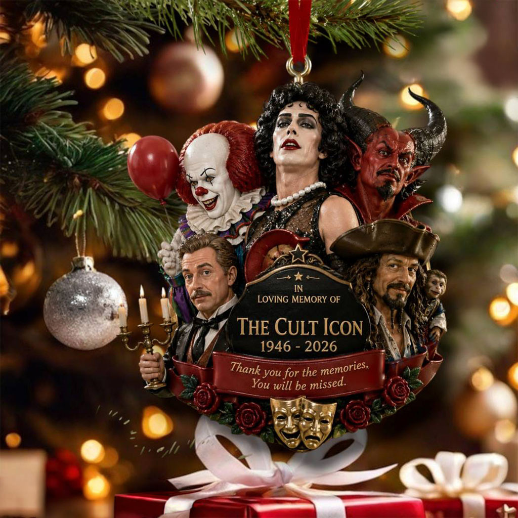 Tim Curry The Cult Icon 1946-2026 Memorial Ornament RIP Tim Curry Merch Christmas Tree Decor