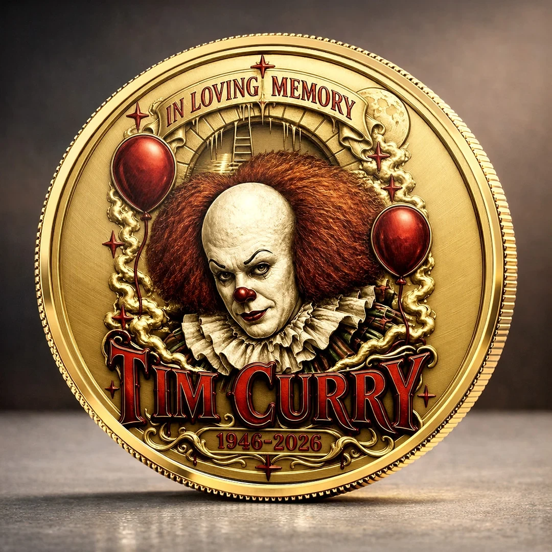 Tim Curry Tribute Commemorative Coin 1946-2026 Forever Remembered Memorial Merch Movie Fan Gift