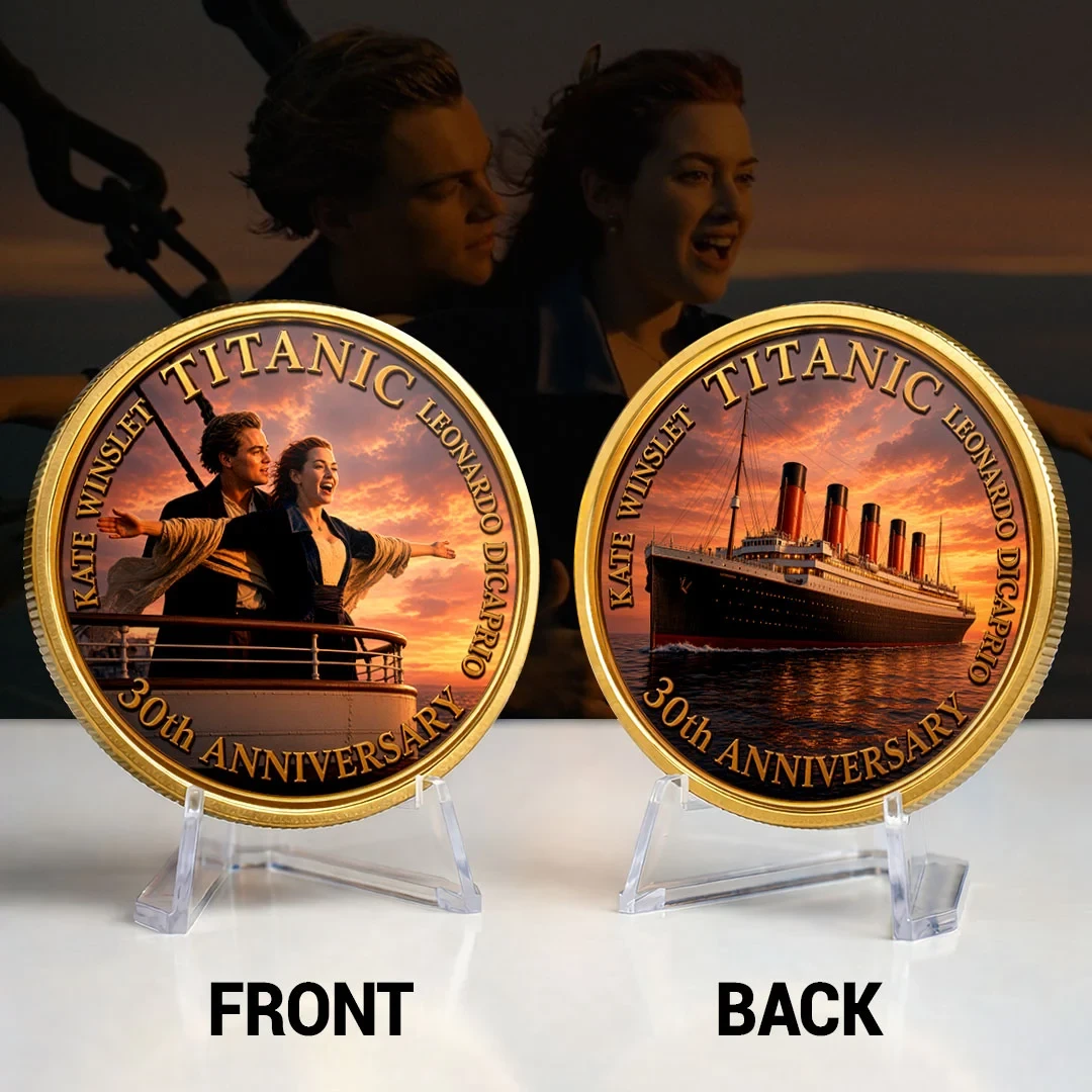 Titanic 1997 Movie 30th Anniversary Commemorative Coin Jack And Rose Film Titanic Merch