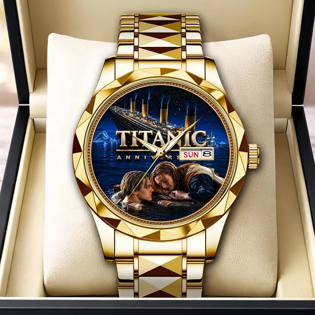 Titanic 30th Anniversary Alloy Luxury Quartz Watch Titanic Merch Movie Fan Gifts For Him