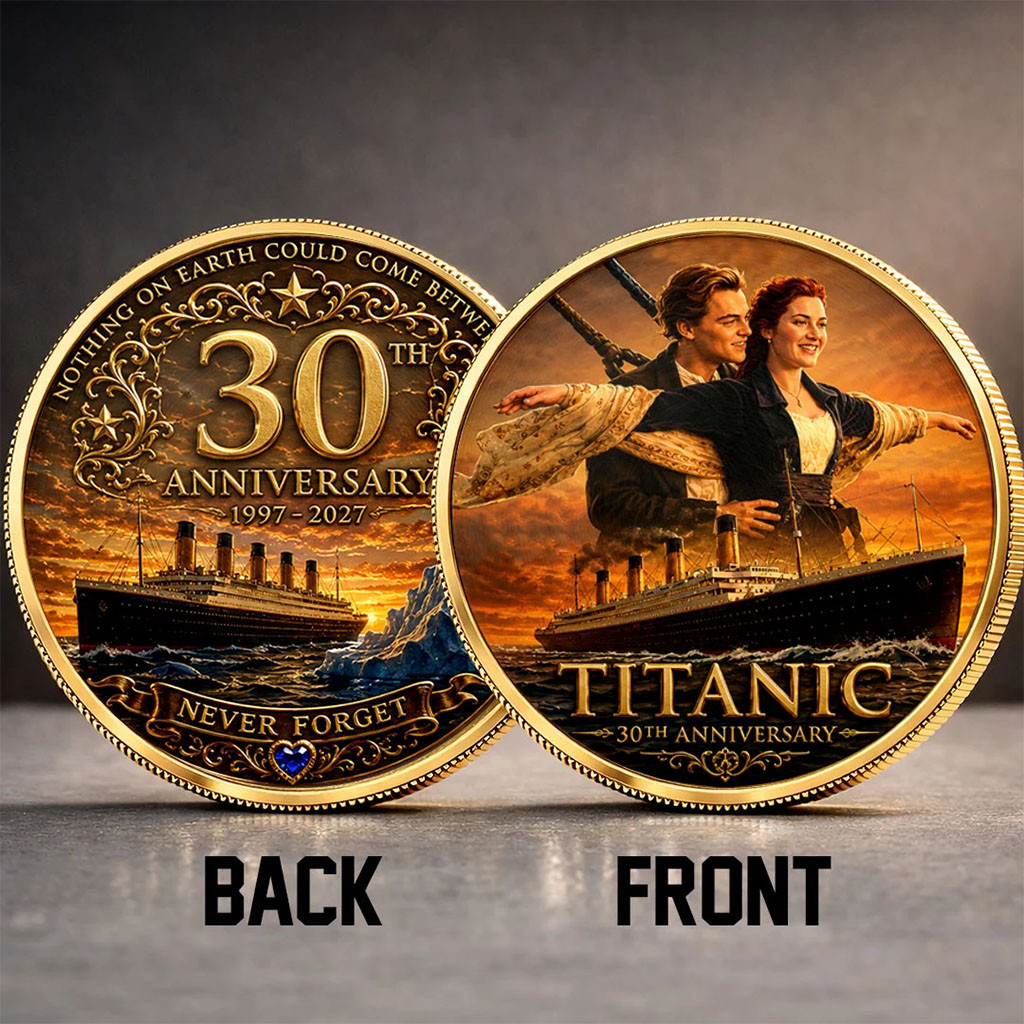 Titanic 30th Anniversary Commemorative Coin Never Forget Coin Titanic Movie Merch Gift For Fans