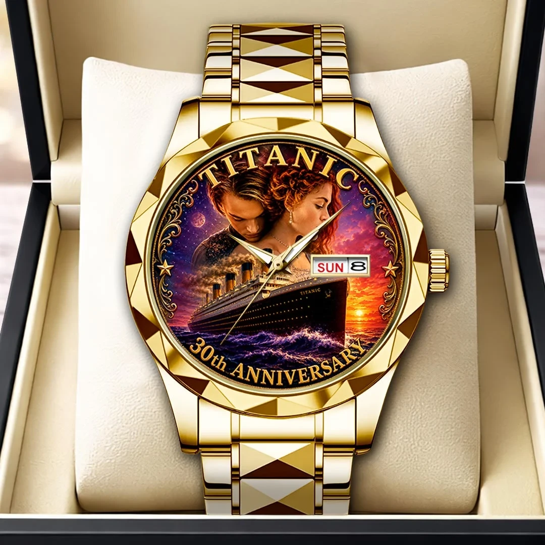 Titanic 30th Anniversary Gold Watch Jack Rose Movie Titanic Merch Gifts For Movie Lovers Titanic 30th Anniversary Gold Watch Jack Rose Movie Titanic Merch Gifts For Movie Lovers
