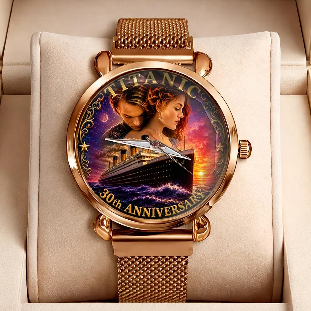 Titanic 30th Anniversary Mesh Strap Quartz Watch Titanic Movie Merch Gift For My Wife