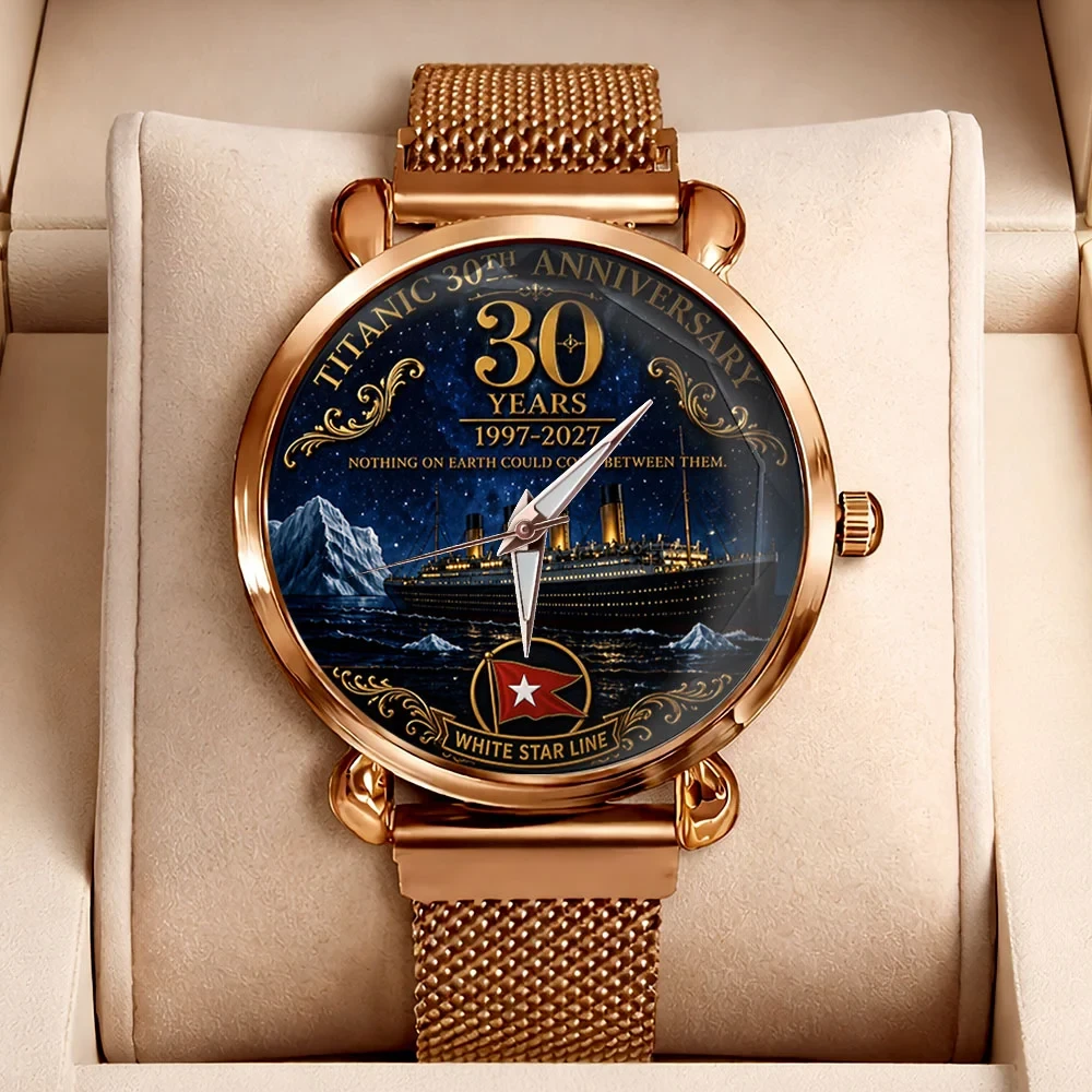 Titanic 30th Anniversary Mesh Watch Leonardo DiCaprio Kate Winslet Movie Titanic Merch For Fans