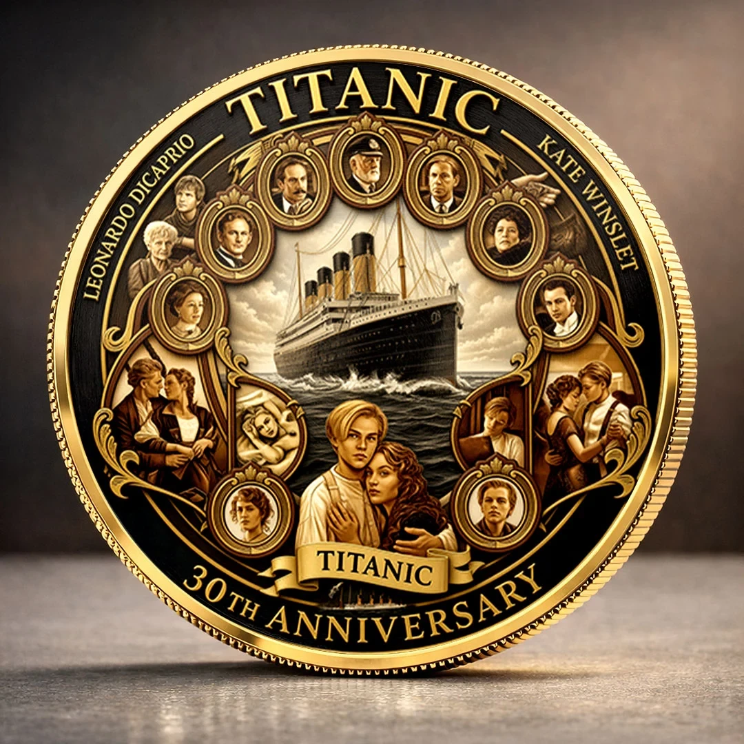 Titanic 30th Anniversary Movie Commemorative Coin Titanic Merch Gifts For Fans Titanic 30th Anniversary Movie Commemorative Coin Titanic Merch Gifts For Fans