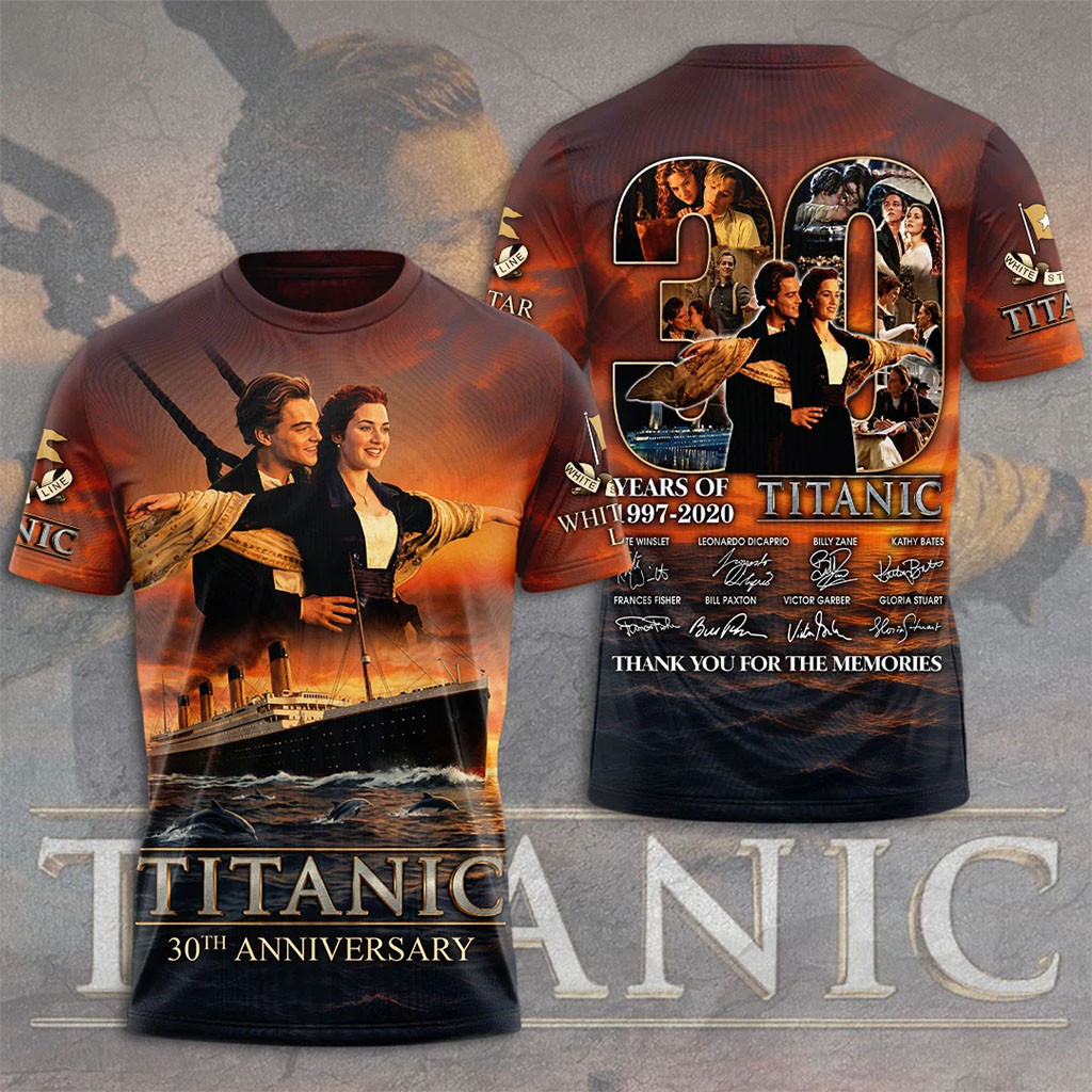 Titanic 30th Anniversary T-Shirt Jack and Rose Shirt Gift For Titanic Movie Lovers