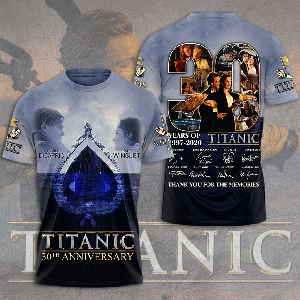 Titanic 30th Anniversary T-Shirt Jack and Rose Shirt Titanic Merch Gift For Movie Lovers Titanic 30th Anniversary T-Shirt Jack and Rose Shirt Titanic Merch Gift For Movie Lovers