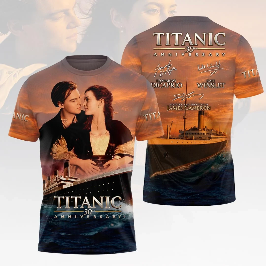 Titanic 30th Anniversary T-Shirt Jack Rose Sunset Shirt Titanic Merch Present For Movie Fans