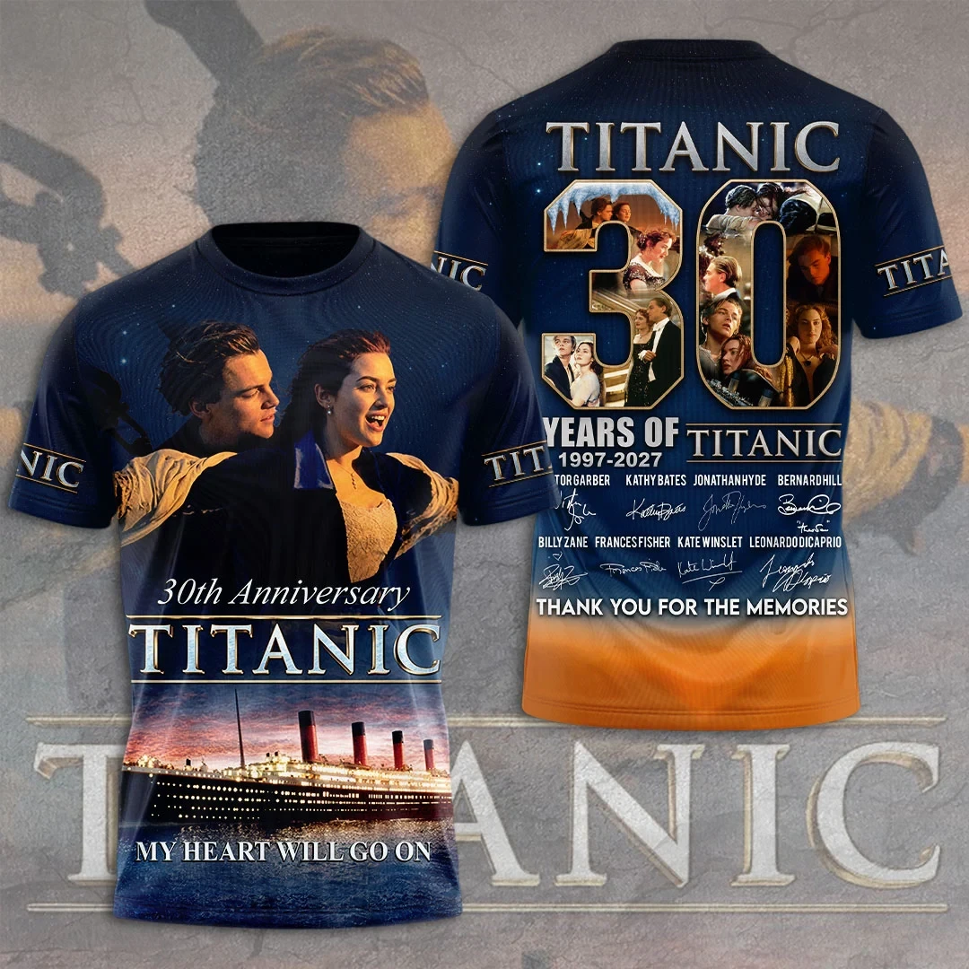Titanic 30th Anniversary T-Shirt My Heart Will Go On Shirt Titanic Merch Gift For Movie Fans