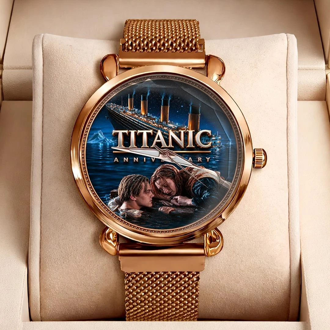 Titanic 30th Anniversary Watch Iconic Ship Jack And Rose Design Titanic Merch Gifts For Movie Fans