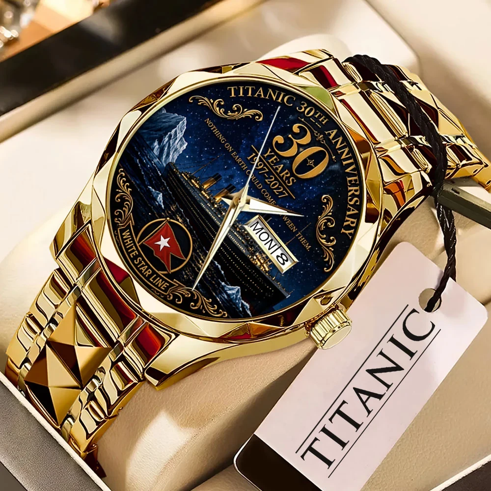 Titanic Merch 30 Years Anniversary Watch Jack And Rose Ocean Liner Movie Watch Gifts For Fans