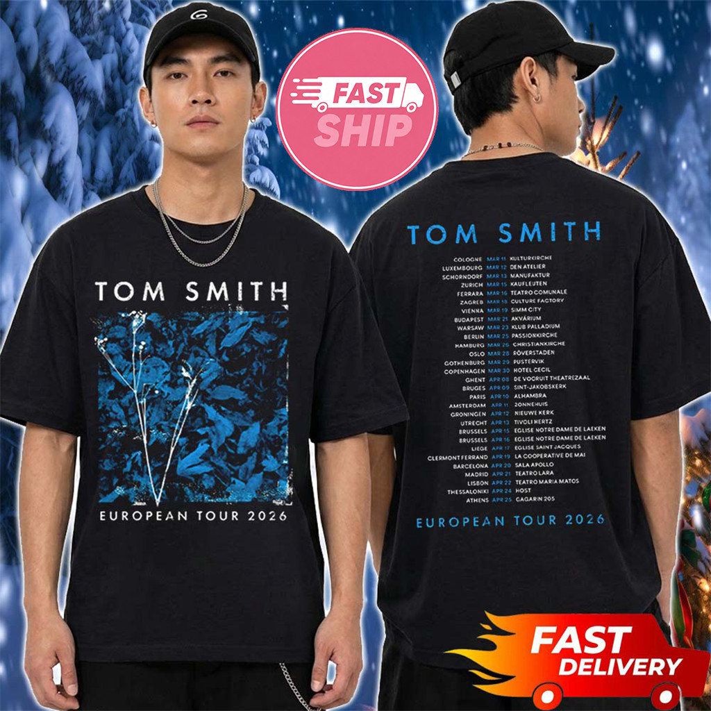 Tom Smith European Tour 2026 Schedule Tour Dates T-Shirt Tom Smith Merch Fans Gifts