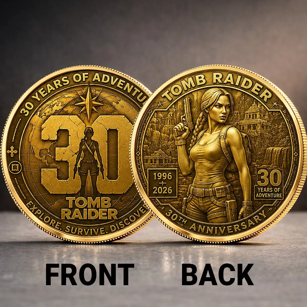 Tomb Raider 30 Years Of Adventure Commemorative Coin Tomb Raider Merch Game Lovers Home Decor