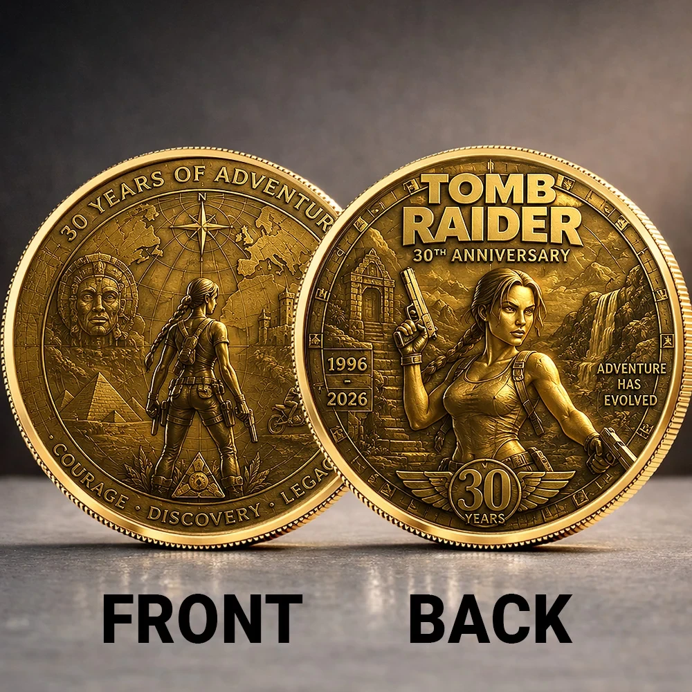 Tomb Raider 30 Years Of Adventure Commemorative Coin Tomb Raider Merch Gifts For Game Lovers