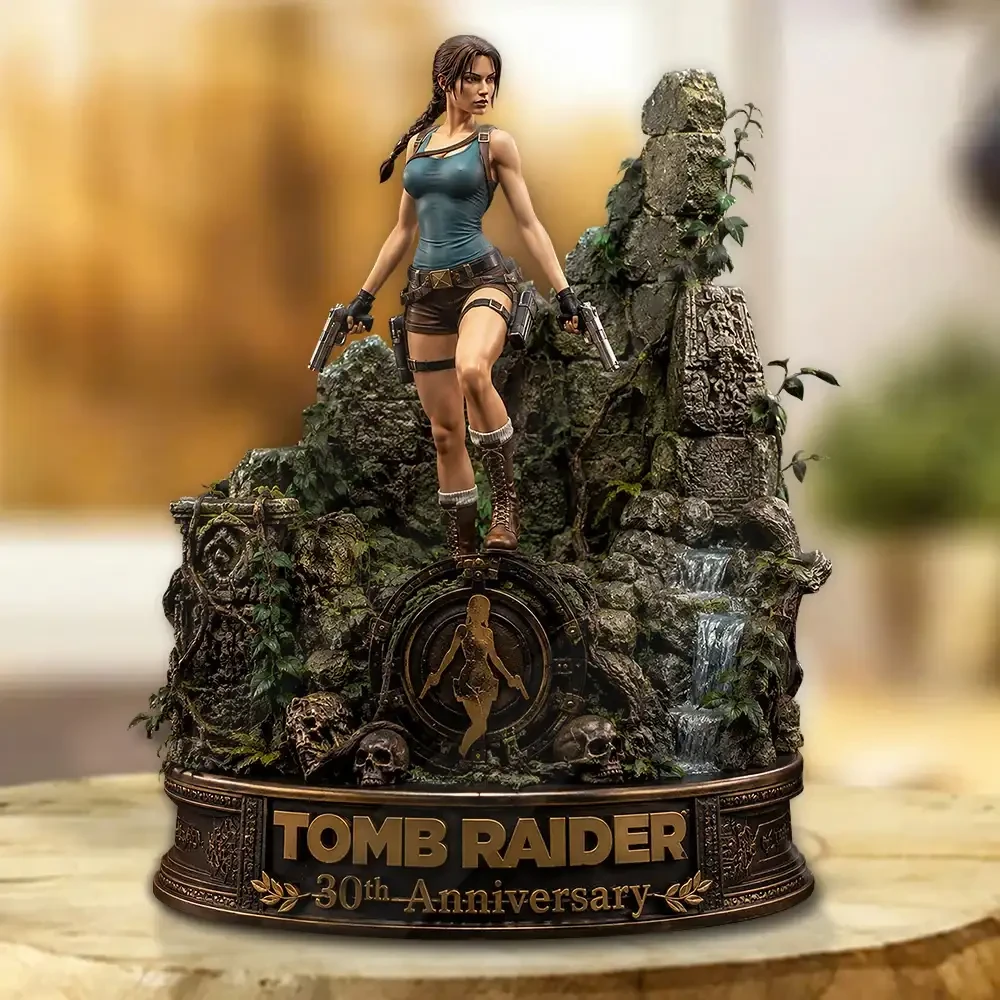 Tomb Raider 30th Anniversary Acrylic Plaque Lara Croft Gaming Collectible Decor Gifts For Fans